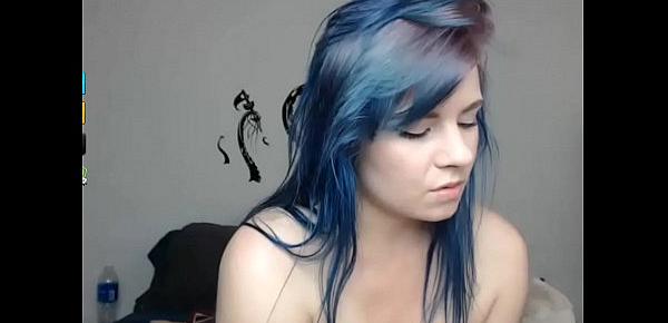  Branquinha cabelo azul pt1 - Chaturbate